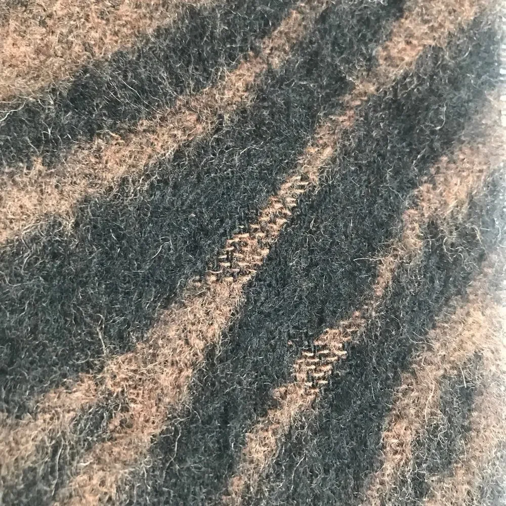 Alashan Wool Cashmere Blend Tiger Zebra Animal Print Fashion Winter Scarf Fringe